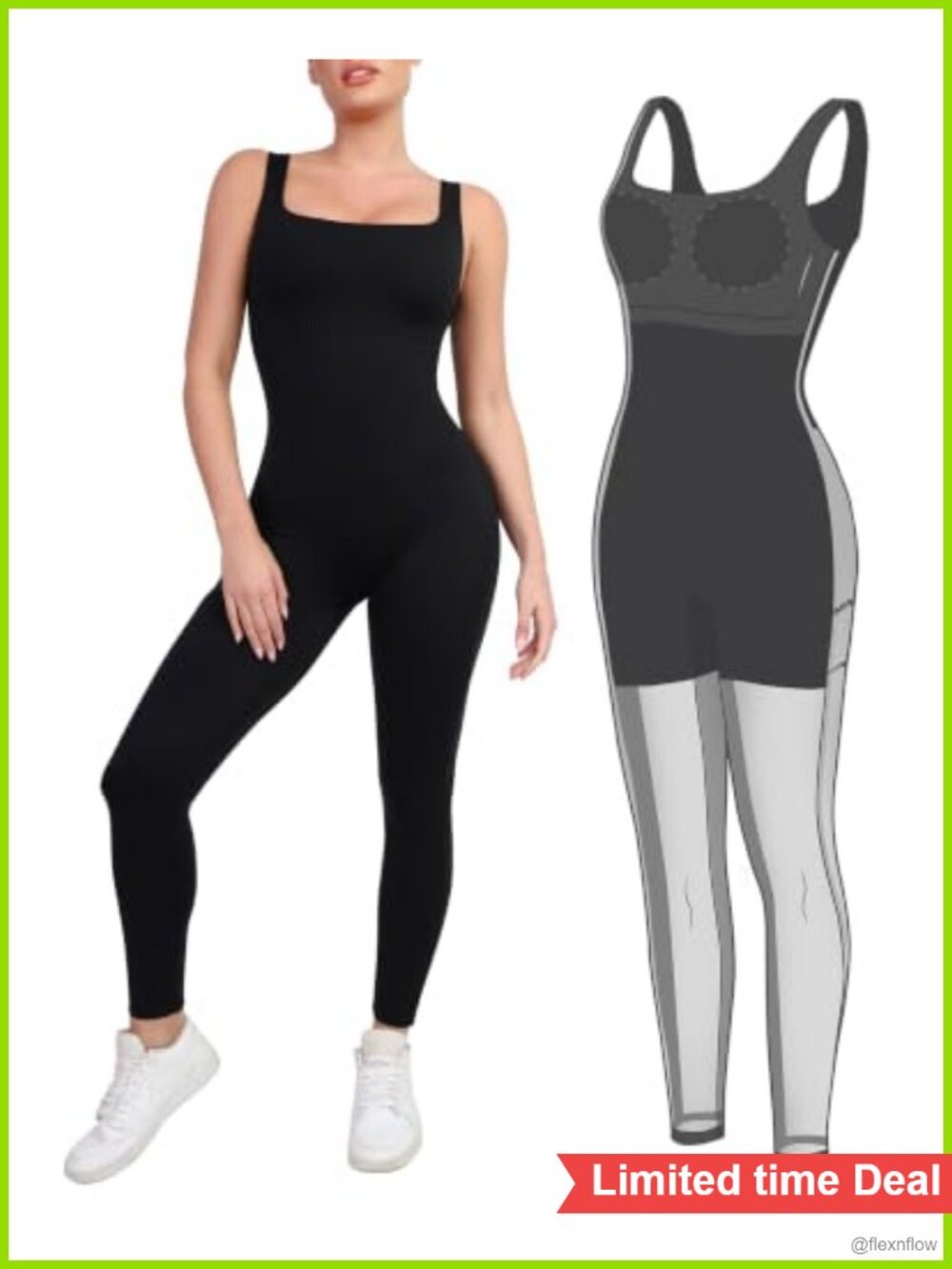 Shapewear Jumpsuit Built in Bra Tummy Control Bodycon One Piece